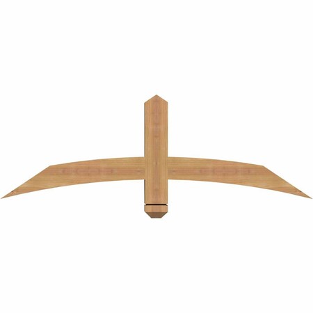 Ekena Millwork Bellingham Timber Gable Bracket, Western Red Cedar, 48"W x 16"H x 3 1/2"D x 3 1/2"F, 8/12 Pitch GBW048X16X0404BEL00SWR